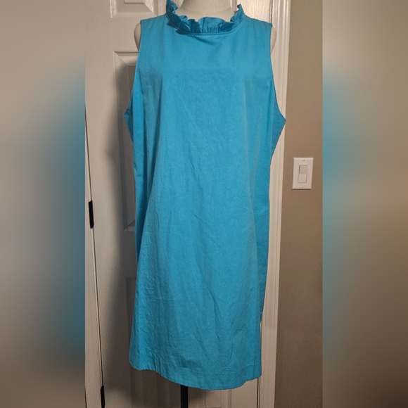 NWT Tyler Boe Linen Blend Stella Dress: Color- Seaside: Size- XL - Picture 5 of 14
